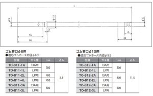 画像2: 点火棒(ゴム管口φ10ｍｍ用) L300