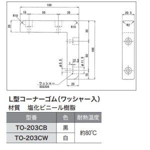 画像2: L型コーナーゴム（ワッシャー入）