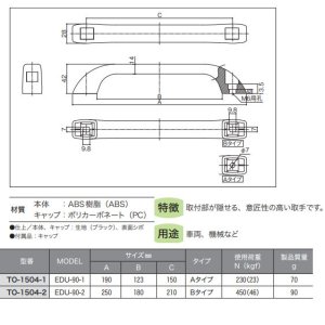 画像2: ハンドル  取手 樹脂製 小