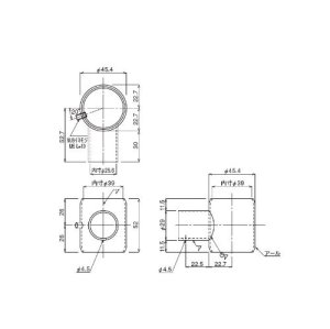画像2: 丸パイプ用一方継手  φ38×φ25用