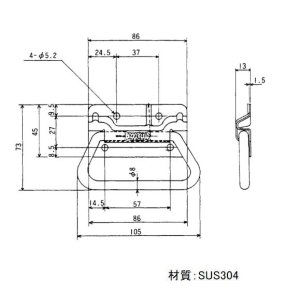 画像2: スプリング付可動取手  （2ケ1組）