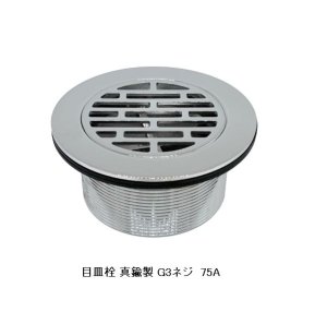 画像1: 目皿栓 真鍮製 G3ネジ(75A) 